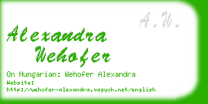alexandra wehofer business card